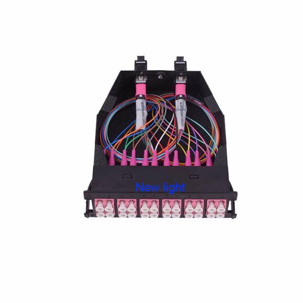 Metal Fiber Optical Box With Adapter / ODF MPO-LC Fiber Optical 12 Core