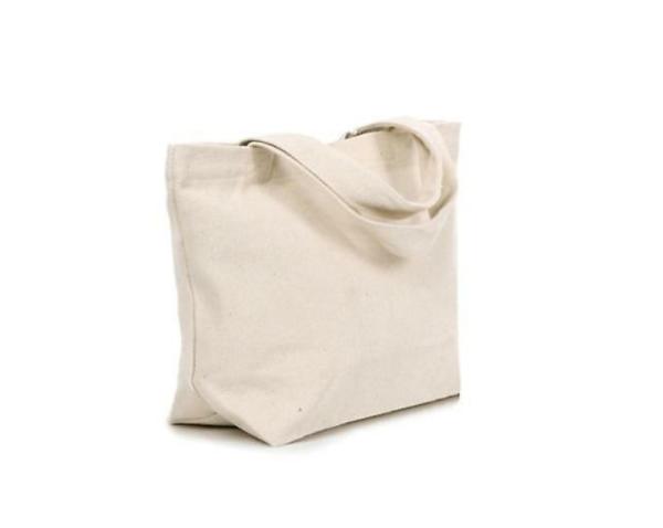 Buy cheap Organic Pure Cotton Canvas Tote Bags Lightweight 16*14*3.6 Inch For Women from wholesalers