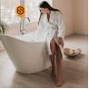 Buy cheap Curved Oval Artificial Stone Bathtub GMC Waterproof Freestanding Resin from wholesalers