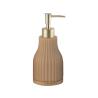 Buy cheap Khaki Vertical Stripes Ceramic Bathroom Accessories Set Gold Parts Foaming Soap Dispenser Ceramic from wholesalers