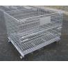 Buy cheap Galvanized wire mesh cage storage, folding wire container, bins, wire stacking baskets from wholesalers