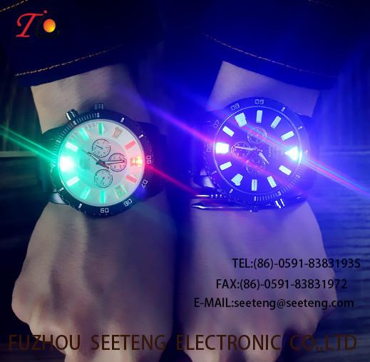 Buy cheap Men watch movement watch quartz Wrist Watch suitable for climbing outdoor for men customLOGO with seven color light from wholesalers