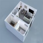 Office Luxuriant 20ft Luxury Duplex 3 Bedroom Steel Structures Prefabricated