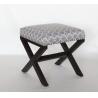 Buy cheap Home goods ottoman fabric ottoman stools X wood leg ottomans folding ottoman from wholesalers