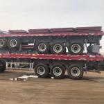 70ton 3axles Flatbed Semi Trailer Pan Trailer Semi Truck Flatbed Trailer 40ft