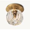 Buy cheap Clear Glass Petite Flushmount Ceiling Light with Embedded Crystal and Brass Finish from wholesalers