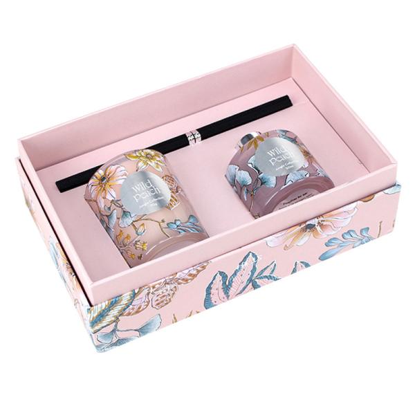 Buy cheap Printed Pink Luxury Candle Packaging Boxes Recyled Cardboard Tray Insert from wholesalers