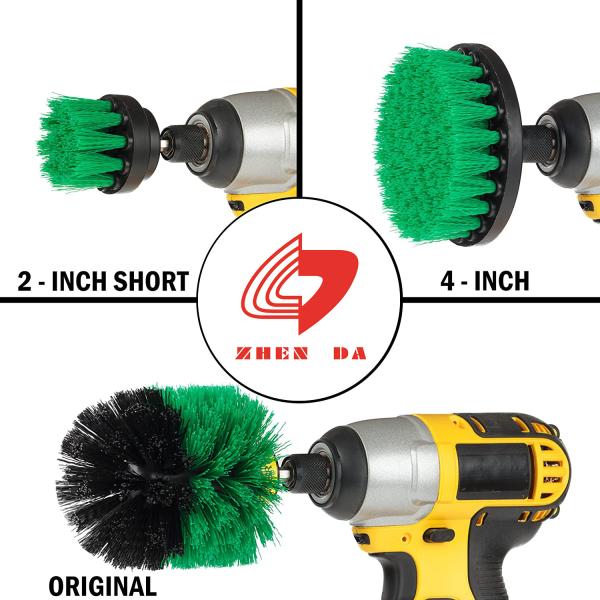 Buy cheap PP Basic 4PCs Green Electric Drill Brush Kit Extrusion Molding Car Cleaning from wholesalers