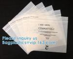 100% Biodegradable Shipping Bags, Zipper Compostable Zip Bag, PLA Corn Starch,