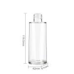 Durable PET Heavy Wall Bottles 100ML Clear PET Cosmetic Bottles With Cap