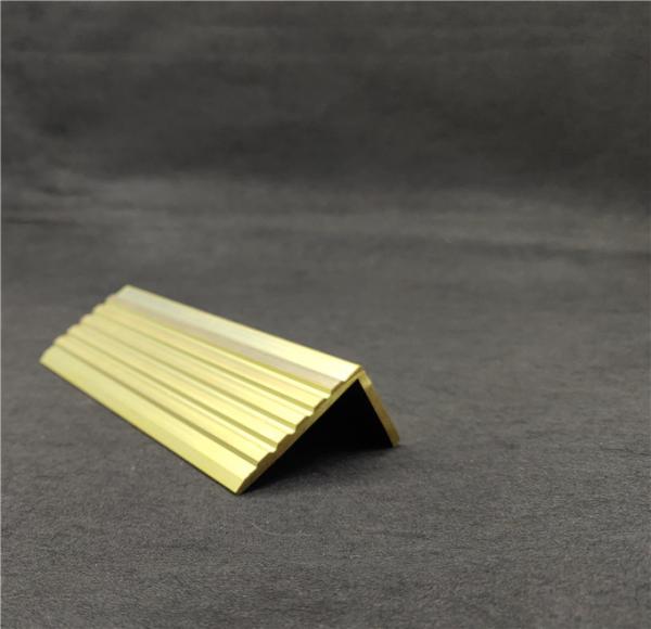 Buy cheap COC Smooth Surface Brass Stair Nosing 3000mm Length Non Slip Step Tread from wholesalers