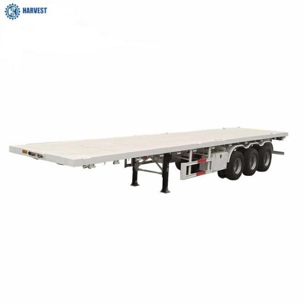 Buy cheap 40 Ton Payload Platform Thickness 3mm FUWA 3 Axle 40ft Flatbed Semi Trailer from wholesalers