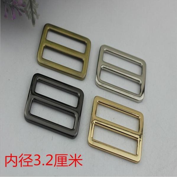Buy cheap High end zinc alloy 32 mm light gold metal adjustable slide buckles for handbags from wholesalers