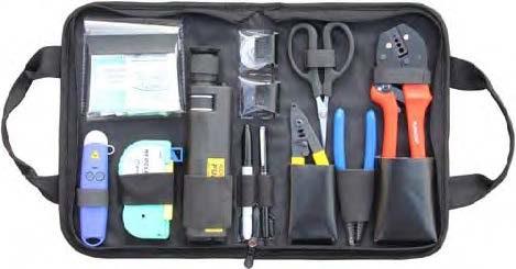Buy cheap Variety Convenient Black Fiber Optic Hand Tool Bags / Fiber Termination Kit With Zipper from wholesalers