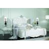 Buy cheap ISO 9001 Victorian Luxury European Bedroom Furniture White Silver Classic Bedroom Sets from wholesalers