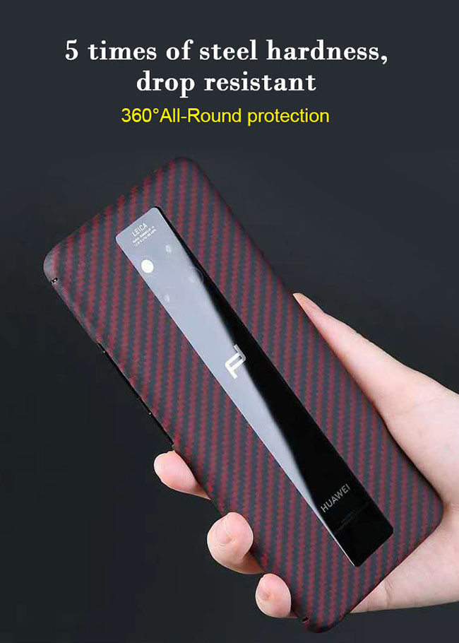 Huawei Mate 30 RS Matte Finish Red Aramid Fiber Phone Case