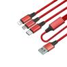 Buy cheap OEM 5V 2.4A 3 In 1 Braided Charging Cable Length 3.2mm Durable Safe Use from wholesalers