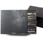 Black Luxury Paper Gift Box Packaging For Cosmetic Lotion Bottles With Foam