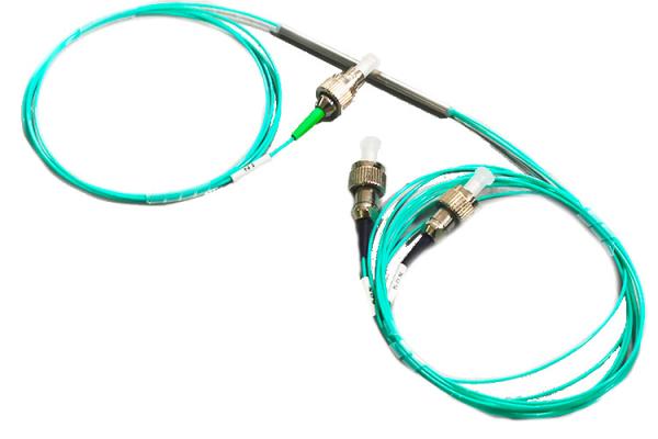 Buy cheap OM3 850nm /1300nm 1X2 FC- FC APC-UPC Mini Fiber Splitter 0.9mm 1M from wholesalers