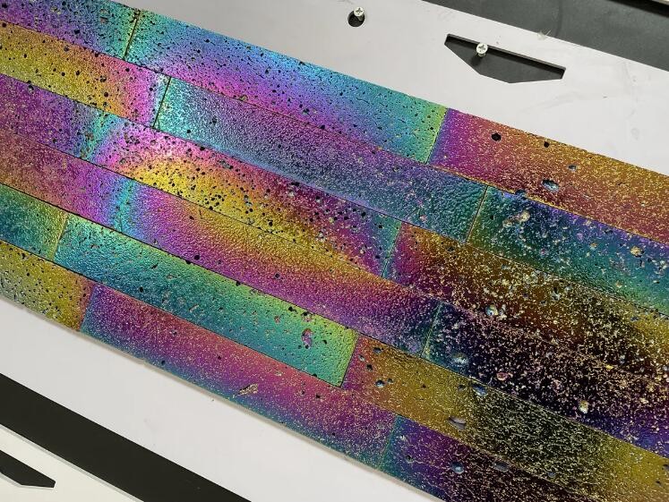Glass Stone Metal Blend Mosaic Tile Mixed Electroplated Lava 8MM