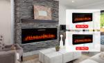 Adjustable Thermostat 40-In Electric Fireplace Wall Mounted Fireplace for Home