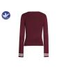 Buy cheap Long Trumpet Sleeves Womens Knit Pullover Sweater Stripe Edges Knitwear Anti - Shrink from wholesalers