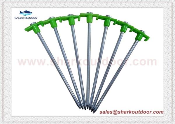 Quality High quality Hard Ground Tent Peg stakes with plastic stopper for sale