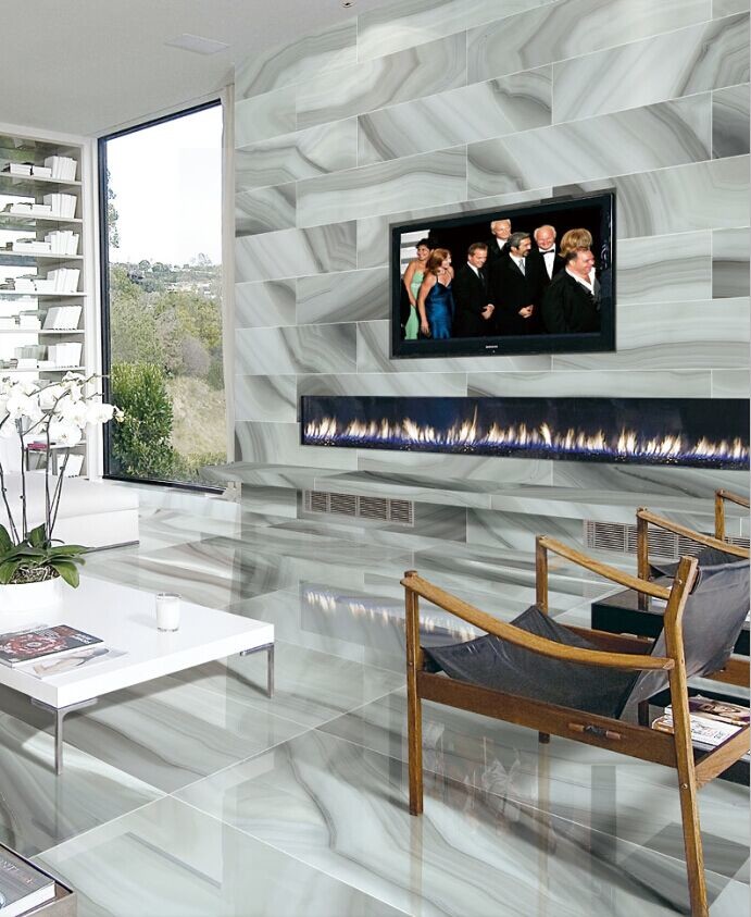 Heat Insulation Marble Look Porcelain Tile Absorption Rate Less Than 0.05%
