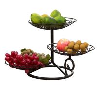Buy cheap 32CM Height Baking Black Metal Iron Multilayer Iron Fruit Tray Custom Design for product