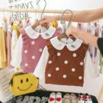 Spring 39in Girls Casual Full Sleeve Shirts Children'S Sweater Vest With Two