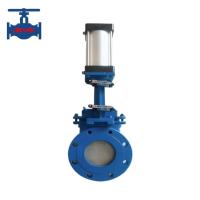 Buy cheap Class150 Pneumatic Valve Cast Steel Single Action Double Action Pneumatic Knife product