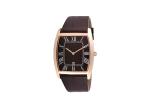 Square Quartz Stainless Steel Watch Japan Movement With Calendar Genuine Leather