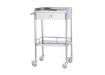 Noiseless Four Castors Instrument Trolley Medical Dressing Trolley With Two