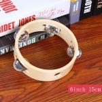 BeBe 15cm Wooden Musical Toys Handbell Wooden Tambourine Baby