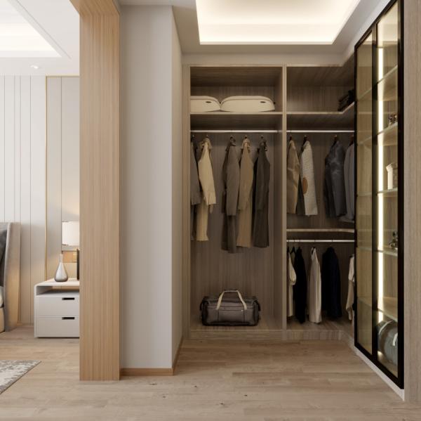 Buy cheap Wooden Lacquer 6x6 Walk In Closet Cupboard Dressing Room Premade from wholesalers