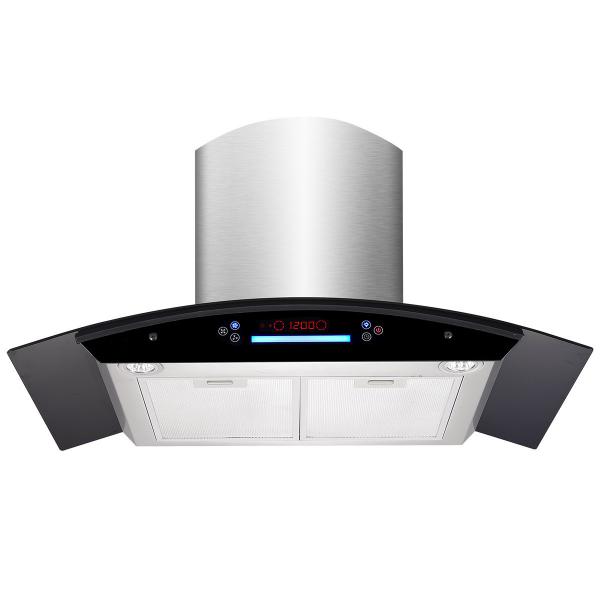 Buy cheap Integrated Arc Glass Chimney Hood 900mm Cooker Hood from wholesalers