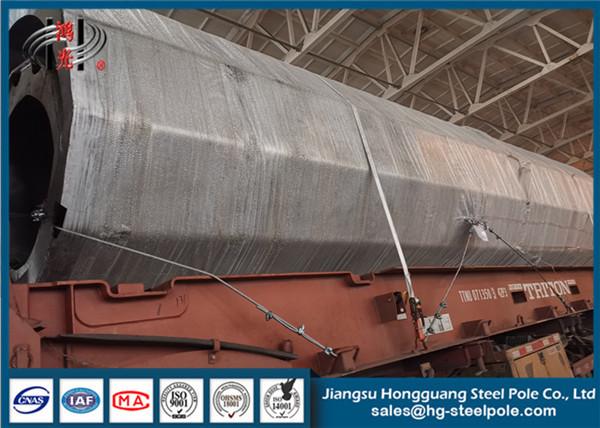 Buy cheap ISO9001 Q420 110kv Tapered Steel Pole With Anchor Bolt , Electrical Power Pole from wholesalers