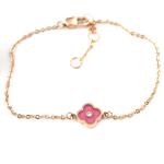 Red Four Leaf Clover Bracelet, Stainless Steel Jewelry Customized Fashion