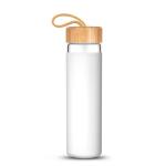 20oz Shatter Resistant Glass Drinking Bottles With Lids , Food Grade Glass Gym