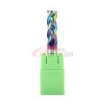 DLC Coating 3 Flutes Aluminium Square End Mill U Groove Shaped