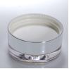 Buy cheap Luxury Glass Cream Jars Transparent Round With Lid Skincare Face Cream Cosmetic Packaging from wholesalers