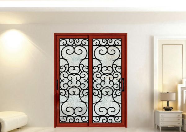 Buy cheap Wrought Iron Security Doors Glass Agon Filled 22*64 inch Size Shaped Wrought Iron Exterior Doors from wholesalers