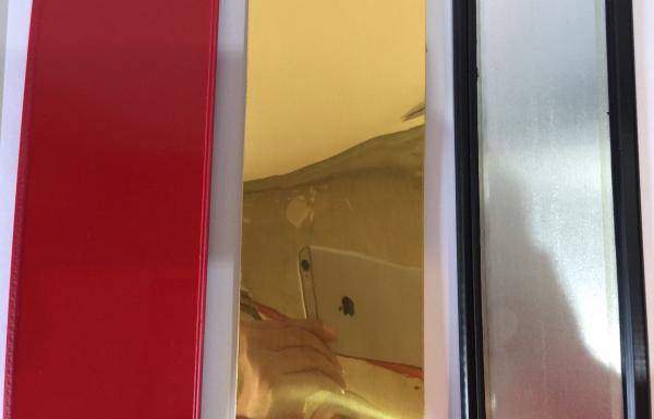 Buy cheap 80 MM Channel Letter Trim Cap Aluminum Mirror Gold Indoor Shop Usage from wholesalers