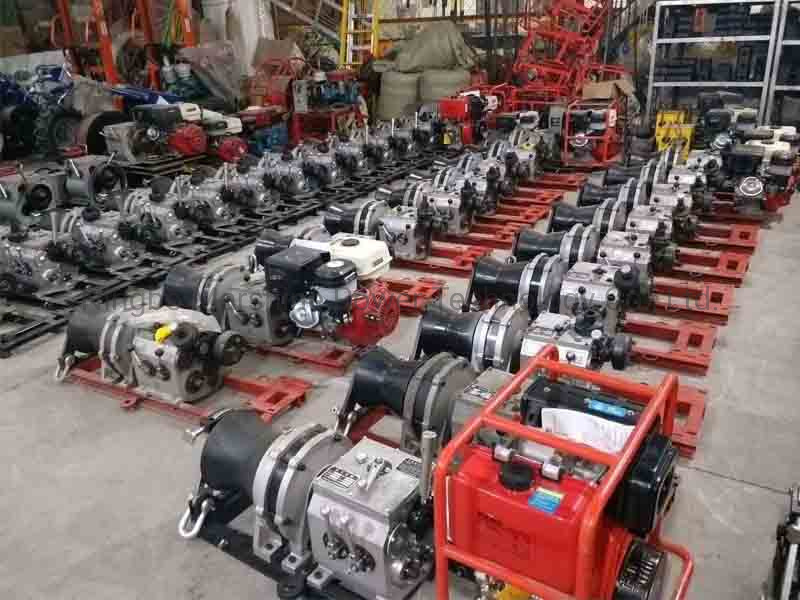 Gasoline Engine Take-up Winch Machine