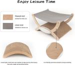 Cat'S Nest Wooden Cat Bed Swing Cat Rocker Chair All Seasons Removable And