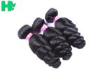 Brazilian Human Hair Loose Wave Virgin Human Hair Weft / Extension For Black