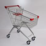 60L Top Selling European style supermarket metal shopping trolley for carrying
