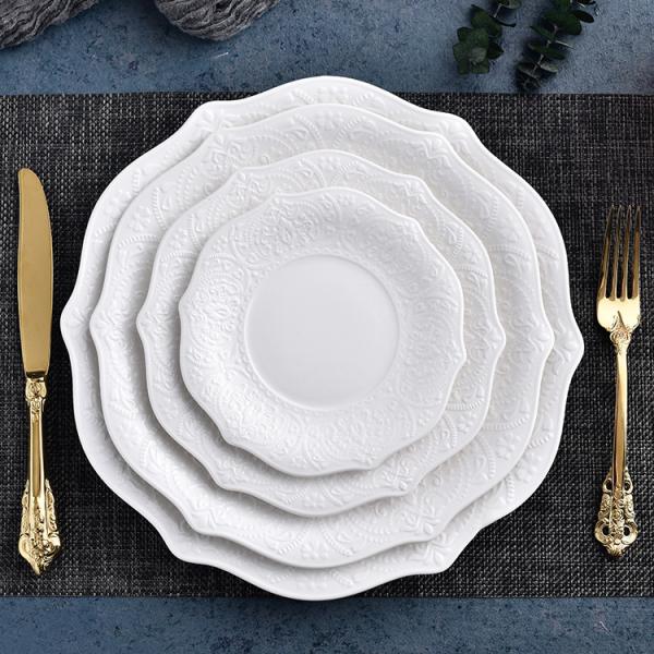 Buy cheap 6.5" Glazed Ceramic White Dinner Plates For Hotel Catering Wedding from wholesalers