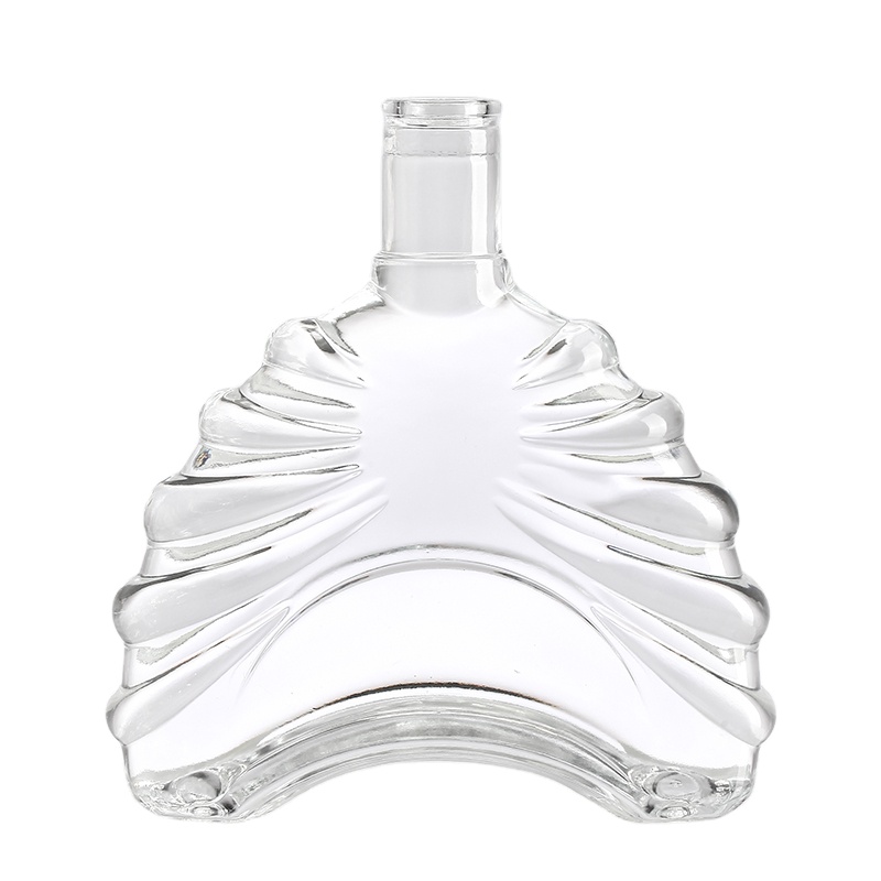 Clear Glass Cork Bottle for Gin Vodka Spirit Wine Juice Beer Beverage Liquor Hot Stamping