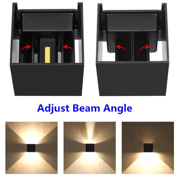Buy cheap Up down lighting wall surface mount wall bracket light led wall lights white black housing 2*3W 2*5W from wholesalers